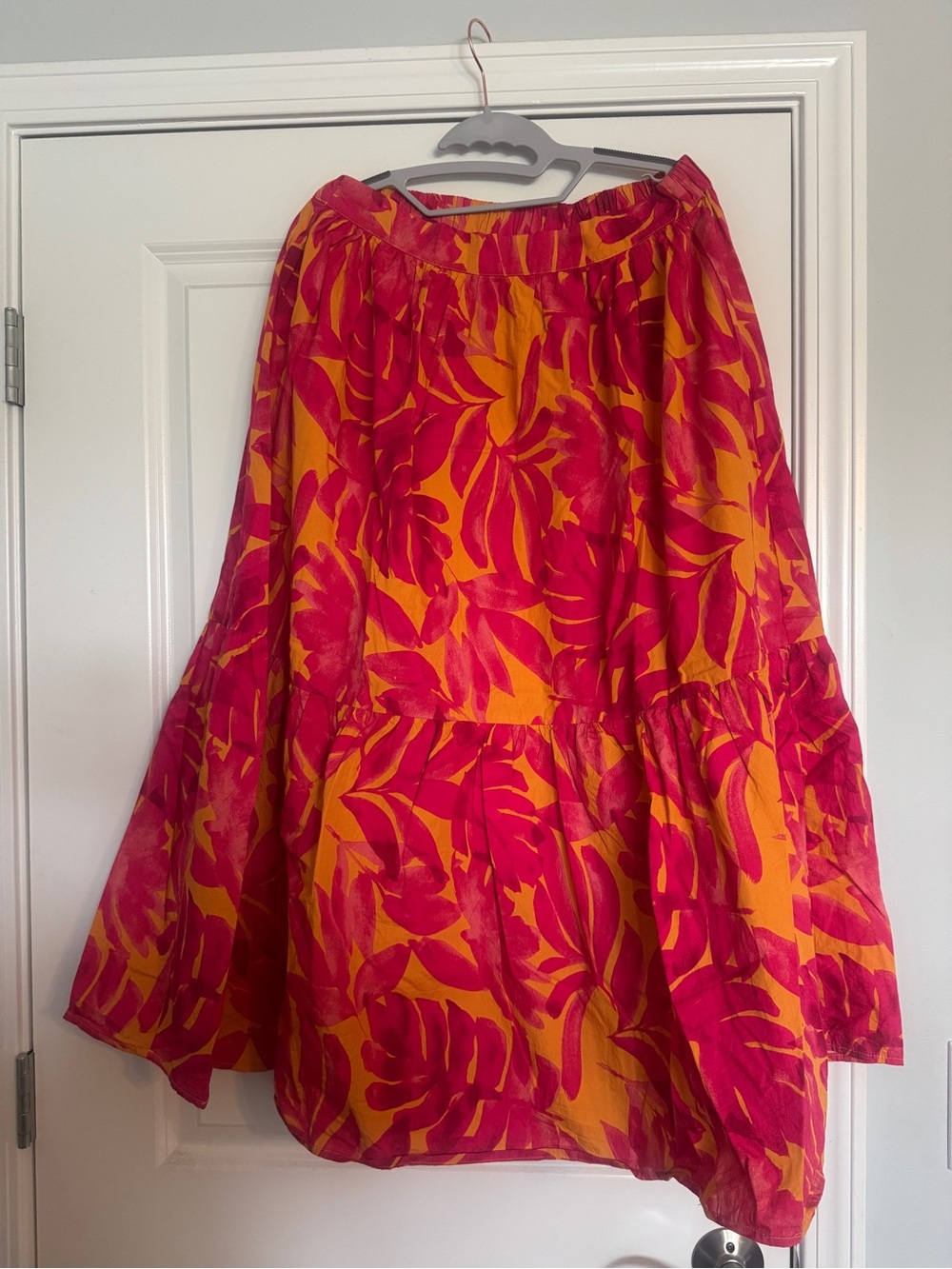 Baltic Born Pink and Orange Floral Midi Skirt